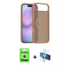 MARSİLYAN™- iPhone 17 Air Kılıf Siluet Minimal Prime - Siyah 3D Antistatik Seramik Nano Ekran Koruyucu + Raze Metal Kamera Lens - MI
