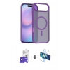 MARSİLYAN™- iPhone 17 Air Kılıf Siluet Minimal Prime - Siyah 3D Antistatik Seramik Nano Ekran Koruyucu + Bilvis Titan Kamera Lens - SH