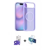 MARSİLYAN™- iPhone 17 Air Kılıf Siluet Minimal Prime - Siyah 3D Antistatik Seramik Nano Ekran Koruyucu + Bilvis Titan Kamera Lens - SH