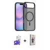 MARSİLYAN™- iPhone 17 Air Kılıf Siluet Minimal Prime - Siyah Bilvis 3D Cam Ekran Koruyucu + Bilvis Titan Kamera Lens - GD