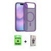 MARSİLYAN™- iPhone 17 Air Kılıf Siluet Minimal Prime - Siyah Bilvis 3D Cam Ekran Koruyucu + Raze Metal Kamera Lens - MI