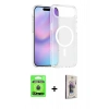 MARSİLYAN™- iPhone 17 Air Kılıf Siluet Minimal Prime - Siyah Bilvis 3D Cam Ekran Koruyucu + Raze Metal Kamera Lens - MI