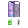 MARSİLYAN™- iPhone 17 Air Kılıf Siluet Minimal Prime - Siyah Bilvis 3D Cam Ekran Koruyucu + Raze Metal Kamera Lens - SH