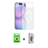 MARSİLYAN™- iPhone 17 Air Kılıf Siluet Minimal Prime - Siyah Bilvis 3D Cam Ekran Koruyucu + Raze Metal Kamera Lens - SH