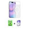 MARSİLYAN™- iPhone 17 Air Kılıf Siluet Minimal Prime - Siyah Bilvis 5in1 3D Magic Cam Ekran Koruyucu + Raze Metal Kamera Lens - GS