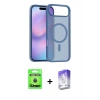 MARSİLYAN™- iPhone 17 Air Kılıf Siluet Minimal Prime - Siyah Bilvis 5in1 3D Magic Cam Ekran Koruyucu + Raze Metal Kamera Lens - MI