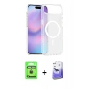 MARSİLYAN™- iPhone 17 Air Kılıf Siluet Minimal Prime - Siyah Bilvis 5in1 5D Magic Hayalet Cam Ekran Koruyucu + Raze Metal Kamera Lens - GD