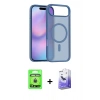 MARSİLYAN™- iPhone 17 Air Kılıf Siluet Minimal Prime - Siyah Bilvis 5in1 5D Magic Hayalet Cam Ekran Koruyucu + Raze Metal Kamera Lens - GD