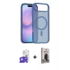 MARSİLYAN™- iPhone 17 Air Kılıf Siluet Minimal Prime - Siyah Bilvis Hayalet Cam Ekran Koruyucu + Bilvis Titan Kamera Lens - GD