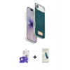 MARSİLYAN™- iPhone 17 Air Kılıf Vadi Klasik Serisi - Şeffaf Pasifik Cam Ekran Koruyucu + Bilvis Titan Kamera Lens - GD