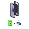 MARSİLYAN™- iPhone 17 Air Kılıf Vadi Klasik Serisi - Siyah 3D Antistatik Cam Ekran Koruyucu + Raze Metal Kamera Lens - GS