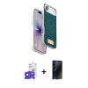 MARSİLYAN™- iPhone 17 Air Kılıf Vadi Klasik Serisi - Siyah 3D Antistatik Hayalet Cam Ekran Koruyucu + Bilvis Titan Kamera Lens - LT