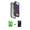 MARSİLYAN™- iPhone 17 Air Kılıf Vadi Klasik Serisi - Siyah 3D Antistatik Hayalet Cam Ekran Koruyucu + Raze Metal Kamera Lens - MI