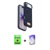 MARSİLYAN™- iPhone 17 Air Kılıf Vadi Klasik Serisi - Siyah Bilvis 5in1 3D Magic Cam Ekran Koruyucu + Raze Metal Kamera Lens - SH