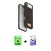 MARSİLYAN™- iPhone 17 Air Kılıf Vadi Klasik Serisi - Siyah Bilvis 5in1 5D Magic Hayalet Cam Ekran Koruyucu + Raze Metal Kamera Lens - SH
