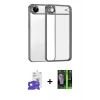 MARSİLYAN™- iPhone 17 Air Kılıf Vadi Minimal - Şeffaf 360 Full Body Arka Koruyucu + Bilvis Titan Kamera Lens - GD