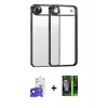 MARSİLYAN™- iPhone 17 Air Kılıf Vadi Minimal - Şeffaf 360 Full Body Arka Koruyucu + Bilvis Titan Kamera Lens - LT