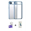 MARSİLYAN™- iPhone 17 Air Kılıf Vadi Minimal - Şeffaf Pasifik Cam Ekran Koruyucu + Bilvis Titan Kamera Lens - GS