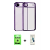 MARSİLYAN™- iPhone 17 Air Kılıf Vadi Minimal - Şeffaf Pasifik Cam Ekran Koruyucu + Raze Metal Kamera Lens - GS