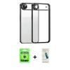 MARSİLYAN™- iPhone 17 Air Kılıf Vadi Minimal - Şeffaf Pasifik Cam Ekran Koruyucu + Raze Metal Kamera Lens - GS