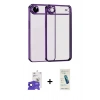 MARSİLYAN™- iPhone 17 Air Kılıf Vadi Minimal - Şeffaf Pasifik Cam Ekran Koruyucu + Bilvis Titan Kamera Lens - SH