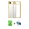 MARSİLYAN™- iPhone 17 Air Kılıf Vadi Minimal - Siyah 3D Antistatik Cam Ekran Koruyucu + Raze Metal Kamera Lens - SH