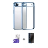 MARSİLYAN™- iPhone 17 Air Kılıf Vadi Minimal - Siyah 3D Antistatik Hayalet Cam Ekran Koruyucu + Bilvis Titan Kamera Lens - SH