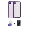 MARSİLYAN™- iPhone 17 Air Kılıf Vadi Minimal - Siyah 3D Antistatik Hayalet Cam Ekran Koruyucu + Bilvis Titan Kamera Lens - GS