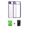 MARSİLYAN™- iPhone 17 Air Kılıf Vadi Minimal - Siyah 3D Antistatik Hayalet Cam Ekran Koruyucu + Raze Metal Kamera Lens - GS