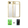 MARSİLYAN™- iPhone 17 Air Kılıf Vadi Minimal - Siyah 3D Antistatik Hayalet Cam Ekran Koruyucu + Raze Metal Kamera Lens - GS