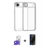 MARSİLYAN™- iPhone 17 Air Kılıf Vadi Minimal - Siyah 3D Antistatik Hayalet Cam Ekran Koruyucu + Bilvis Titan Kamera Lens - LT