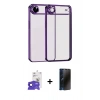 MARSİLYAN™- iPhone 17 Air Kılıf Vadi Minimal - Siyah 3D Antistatik Hayalet Cam Ekran Koruyucu + Bilvis Titan Kamera Lens - LT