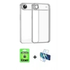 MARSİLYAN™- iPhone 17 Air Kılıf Vadi Minimal - Siyah 3D Antistatik Seramik Nano Ekran Koruyucu + Raze Metal Kamera Lens - GD