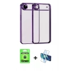 MARSİLYAN™- iPhone 17 Air Kılıf Vadi Minimal - Siyah 3D Antistatik Seramik Nano Ekran Koruyucu + Raze Metal Kamera Lens - MI