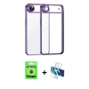 MARSİLYAN™- iPhone 17 Air Kılıf Vadi Minimal - Siyah 3D Antistatik Seramik Nano Ekran Koruyucu + Raze Metal Kamera Lens - MI