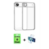 MARSİLYAN™- iPhone 17 Air Kılıf Vadi Minimal - Siyah 3D Antistatik Seramik Nano Ekran Koruyucu + Raze Metal Kamera Lens - MI