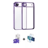 MARSİLYAN™- iPhone 17 Air Kılıf Vadi Minimal - Siyah 3D Antistatik Seramik Nano Ekran Koruyucu + Bilvis Titan Kamera Lens - SH