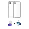 MARSİLYAN™- iPhone 17 Air Kılıf Vadi Minimal - Siyah 3D Antistatik Seramik Nano Ekran Koruyucu + Bilvis Titan Kamera Lens - SH