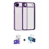 MARSİLYAN™- iPhone 17 Air Kılıf Vadi Minimal - Siyah 3D Antistatik Seramik Nano Ekran Koruyucu + Bilvis Titan Kamera Lens - SH