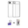 MARSİLYAN™- iPhone 17 Air Kılıf Vadi Minimal - Siyah Bilvis 3D Cam Ekran Koruyucu + Bilvis Titan Kamera Lens - LT