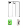 MARSİLYAN™- iPhone 17 Air Kılıf Vadi Minimal - Siyah Bilvis 3D Cam Ekran Koruyucu + Raze Metal Kamera Lens - SH