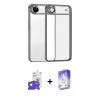 MARSİLYAN™- iPhone 17 Air Kılıf Vadi Minimal - Siyah Bilvis 5in1 3D Magic Cam Ekran Koruyucu + Gold Bilvis Titan Kamera Lens