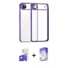 MARSİLYAN™- iPhone 17 Air Kılıf Vadi Minimal - Siyah Bilvis 5in1 3D Magic Cam Ekran Koruyucu + Gümüş Bilvis Titan Kamera Lens