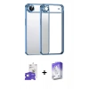 MARSİLYAN™- iPhone 17 Air Kılıf Vadi Minimal - Siyah Bilvis 5in1 3D Magic Cam Ekran Koruyucu + Gümüş Bilvis Titan Kamera Lens