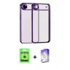 MARSİLYAN™- iPhone 17 Air Kılıf Vadi Minimal - Siyah Bilvis 5in1 3D Magic Cam Ekran Koruyucu + Raze Metal Kamera Lens - GS