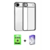 MARSİLYAN™- iPhone 17 Air Kılıf Vadi Minimal - Siyah Bilvis 5in1 3D Magic Cam Ekran Koruyucu + Raze Metal Kamera Lens - GS