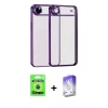 MARSİLYAN™- iPhone 17 Air Kılıf Vadi Minimal - Siyah Bilvis 5in1 3D Magic Cam Ekran Koruyucu + Raze Metal Kamera Lens - MI