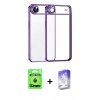 MARSİLYAN™- iPhone 17 Air Kılıf Vadi Minimal - Siyah Bilvis 5in1 3D Magic Cam Ekran Koruyucu + Raze Metal Kamera Lens - MI