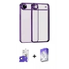 MARSİLYAN™- iPhone 17 Air Kılıf Vadi Minimal - Siyah Bilvis 5in1 3D Magic Cam Ekran Koruyucu + Siyah Bilvis Titan Kamera Lens