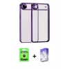 MARSİLYAN™- iPhone 17 Air Kılıf Vadi Minimal - Siyah Bilvis 5in1 3D Magic Cam Ekran Koruyucu + Raze Metal Kamera Lens - SH